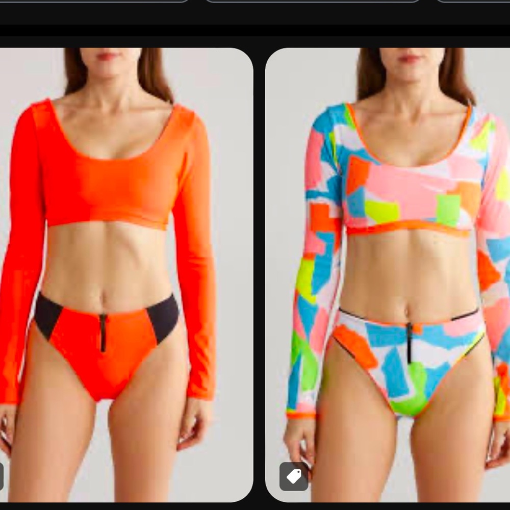 Maaji Fire Besti Mimmi Long Sleeve Reversible Two- Piece Swimsuit